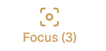 The Focus button in the top bar, showing three projects currently focused